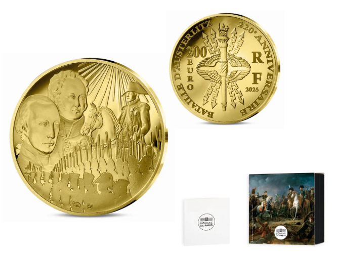 Coffret 200€ Euros France Or 999/1000 - Austerlitz 2025 - 1Oz