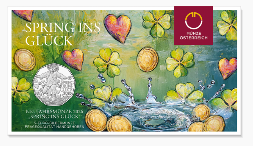 Coincard 5€ Euros Argent 925 Autriche 2026 - Lucky New Year