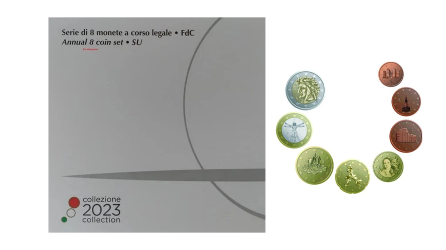 Coffret BU Euros Italie 2023 - 8 Pièces 1 Centime à 2€