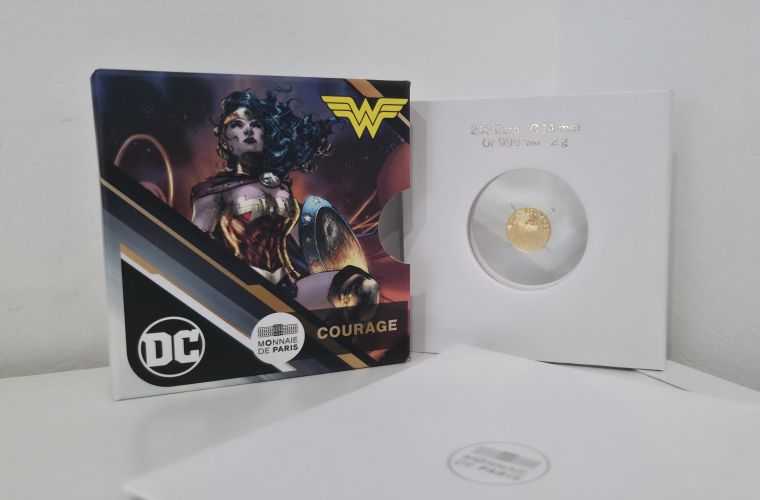 Coffret 250€ Euros France 2025 Or 999/1000 DC Comics Courage 2g