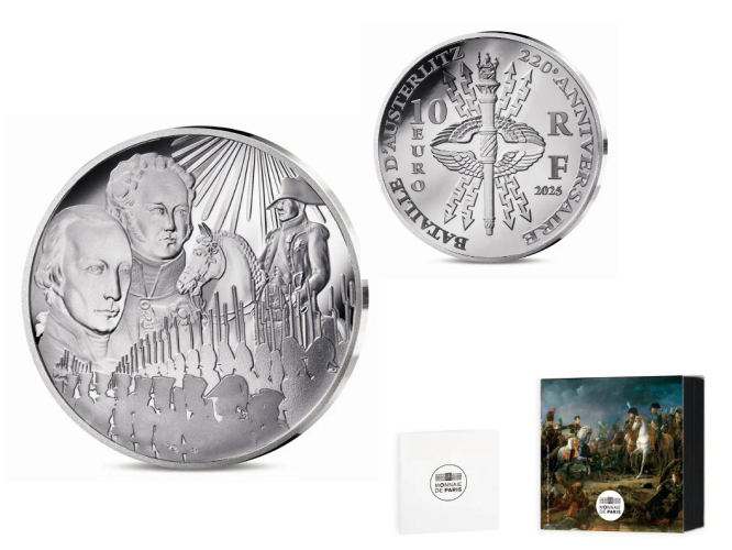 Coffret 10€ Euros France Argent 999/1000 - Austerlitz 2025