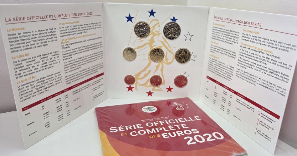 Coffret BU Euros France 2020 - 8 pièces 1 centimes à 2€