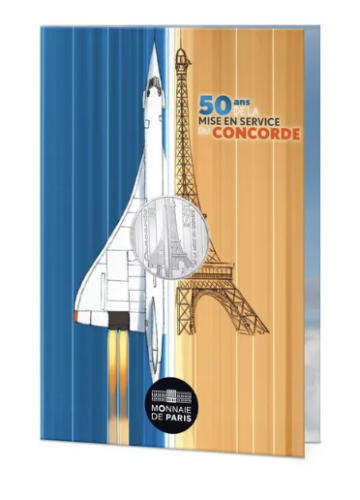 Cartelette 10€ Euros Argent 333/1000 France 2026 - Concorde
