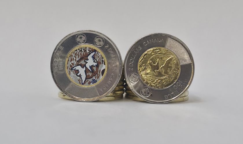 Lot 2 x 2 Dollars Canada 2023 Riopelle Classic + Color UNC