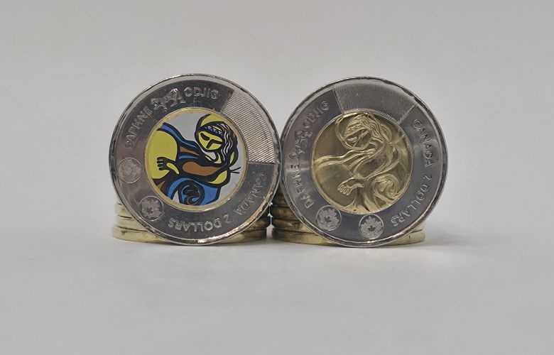 Lot 2 x 2 Dollars Canada 2025 Daphne Odjig Classic + Color UNC