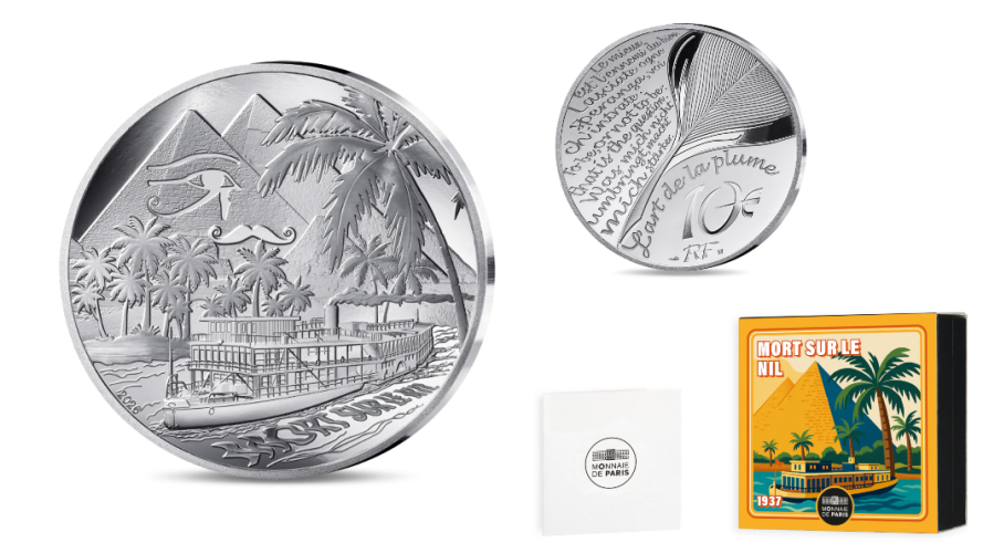 Coffret 10€ Argent 999/1000 Agatha Christie 2026 Mort sur le Nil