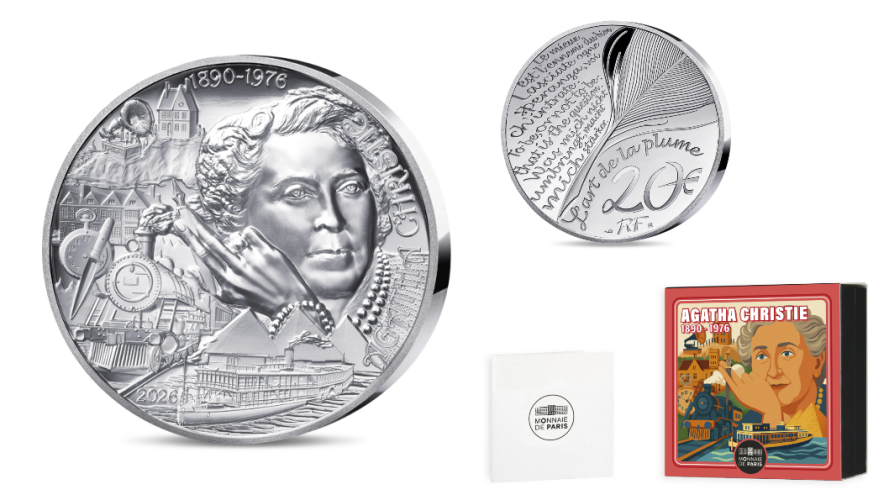 Coffret 20€ Argent 999/1000 Agatha Christie 2026 - 1 Oz