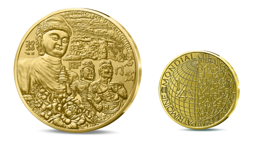 1/4€ Quarter Euros France 2026 UNESCO - Grottes de Longmen