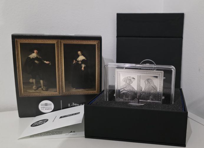Coffret 50€ Euros Argent 999/1000 Louvre 2025 Rembrandt Oopjen / Marten 100g