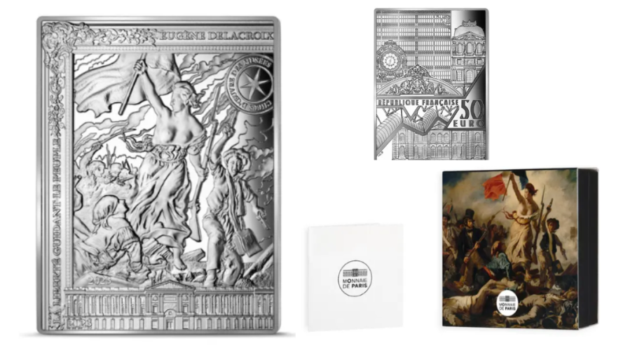 Coffret 50€ Euros Argent 999/1000 Liberté Guidant le Peuple 2023 100g