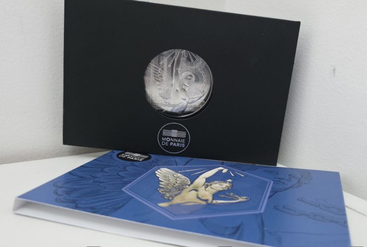 Coincard 100€ Euros Argent 900/1000 France 2026 Le Genie : 45g