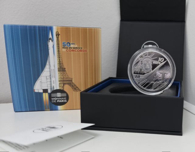 Coffret 10€ Euros Argent France 2026 999/1000 - 50 Ans Concorde