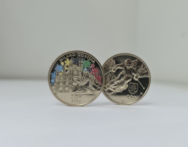 Médaille Ciupro Nickel Slovaquie Jeux Olympiques CORTINA 2026 Colorisée