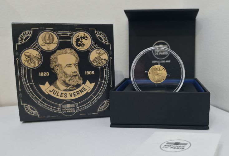Coffret 20€ Euros France Or 999/1000 - 1/10 Once Jules Vernes 2025