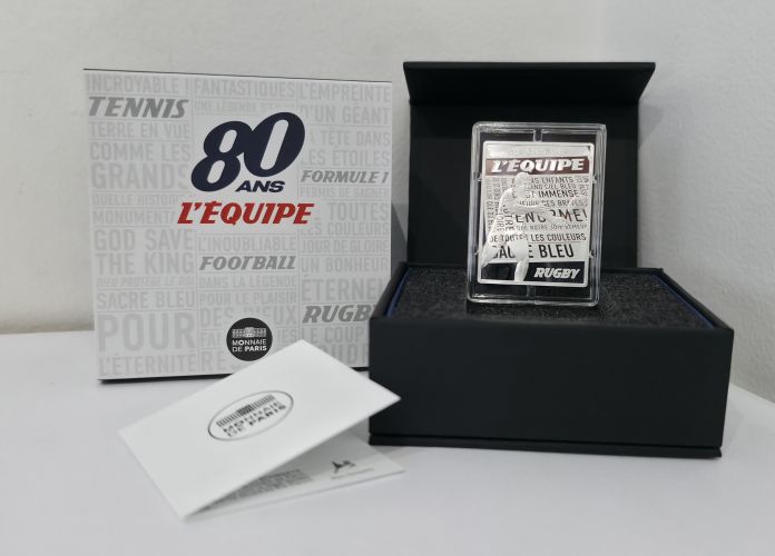 Coffret 10€ Euros France Argent 999/1000 - l'Equipe 2026 RUGBY