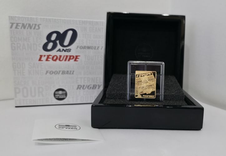 Coffret 50€ Euros France Or Gold 999/1000 - l'Equipe 2026 FOOT - 1/4 Oz