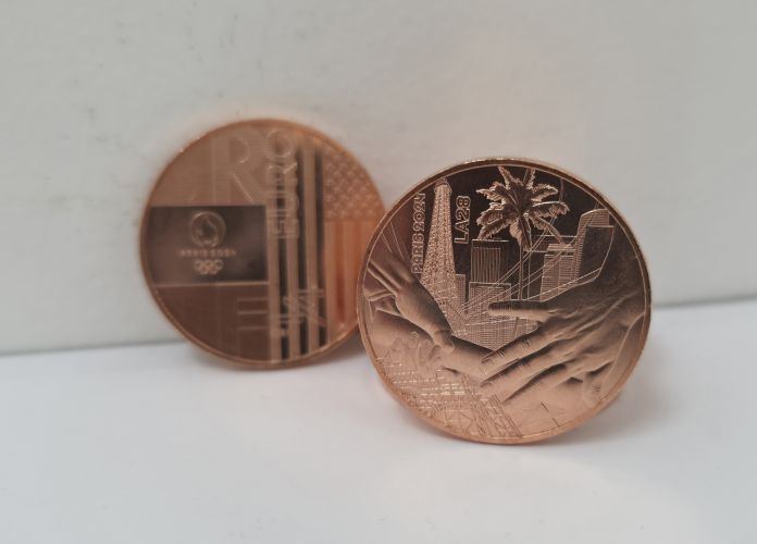 1/4€ Euros Quarter Monnaie de Paris Handover Paris 2024 / LA28