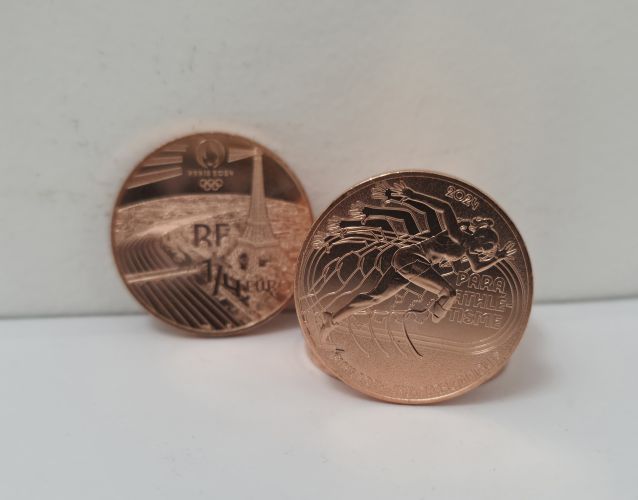 1/4€ Euros Quarter Monnaie de Paris 2024 Para-Athlétisme