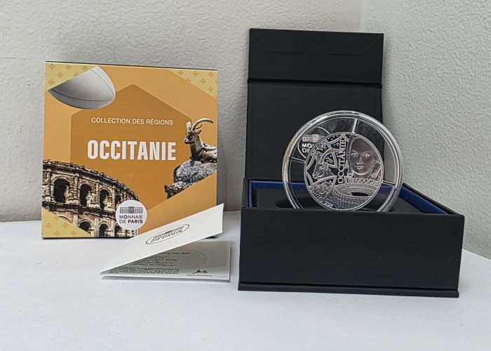 Coffret 5€ Euros Argent France 999/1000 Region OCCITANIE