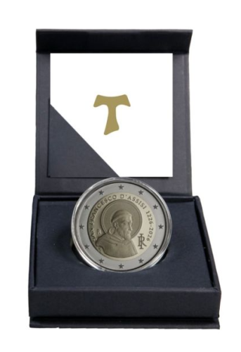 PREVENTE Coffret 2€ Euros BE Poli Inversé Commémorative Italie 2026 Francesco Assisi