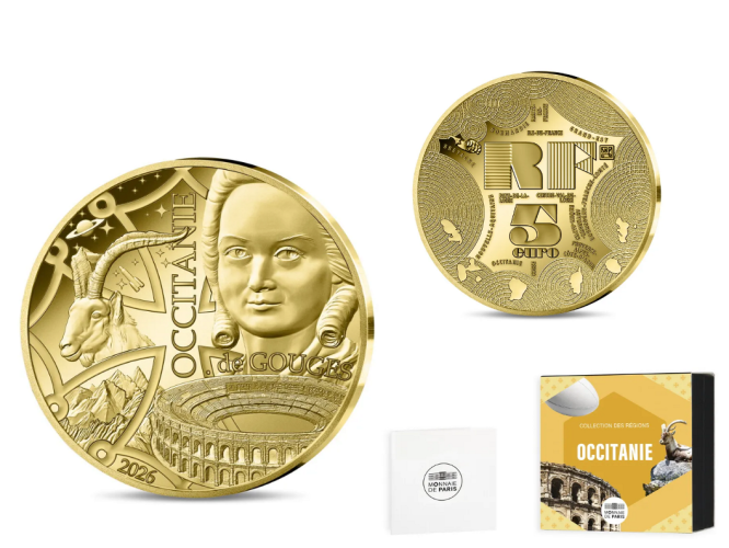 Coffret 5€ Euros Or France 999/1000 - 2026 Region OCCITANIE