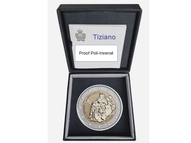 Coffret BE Proof POLI INVERSE 2€ Euros Commémorative Saint-Marin 2026 TIZIANO