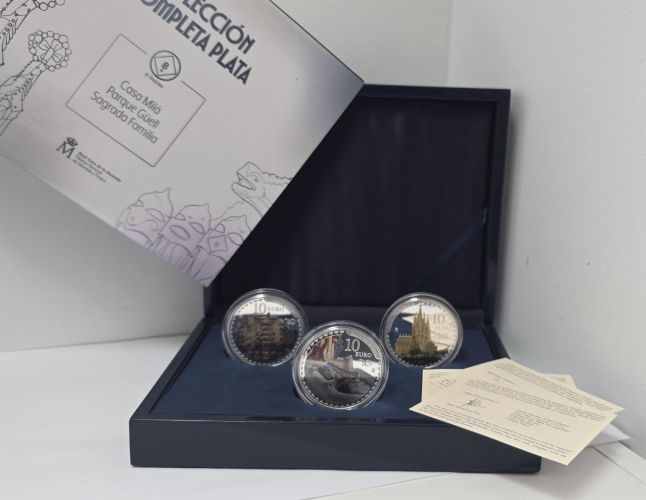 Coffret 3 x 10€ Euros Argent 925/1000 Espagne 2026 GAUDI