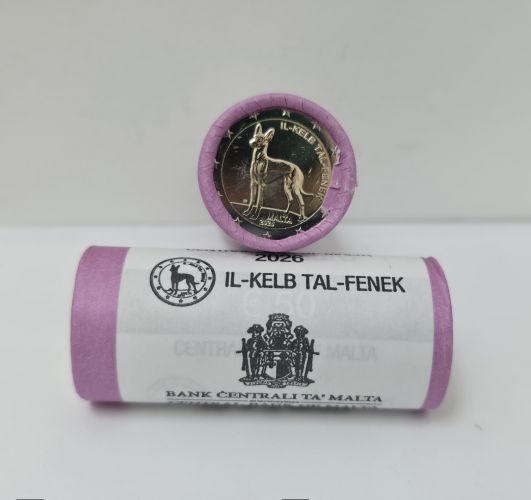 Rouleau 25 x 2€ Euros Commémorative Malte 2026 Fenek UNC