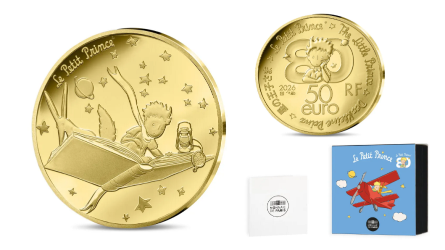 Coffret 50€ Or Gold 999/1000 France 2026 - Petit Prince Livre 1/4Oz