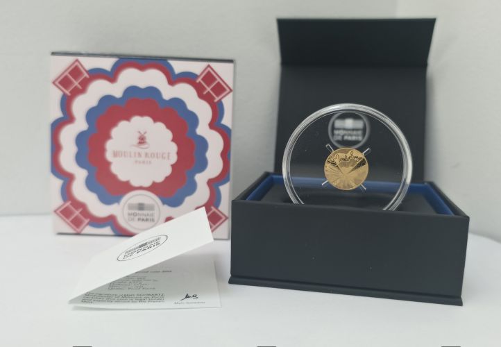 Coffret 20€ France Or Gold 999/1000 - Moulin Rouge - 1/10 Oz