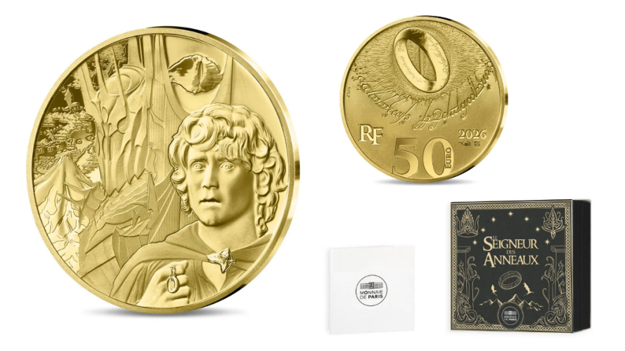 Coffret 50€ Or Gold 999/1000 France 2026 Seigneur des Anneaux 1/4Oz