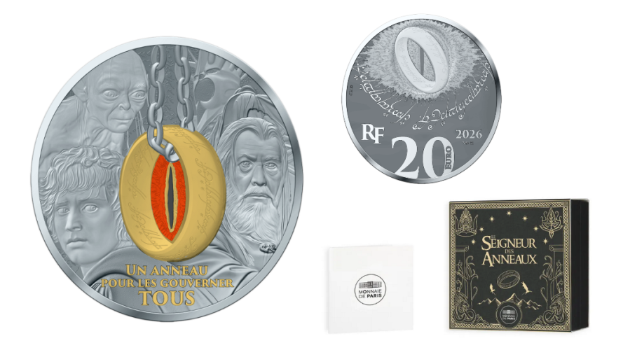 Coffret 20€ Argent Silver 999/1000 France 2026 Seigneur des Anneaux 1 Oz