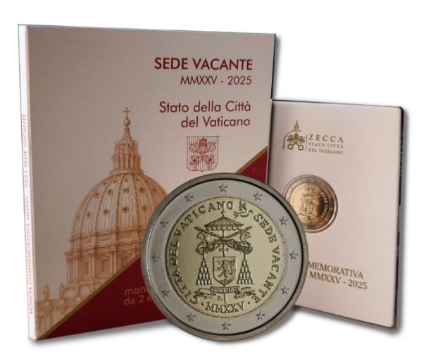 Coffret BU 2€ Euros Commémorative Vatican 2025 Sede Vacante