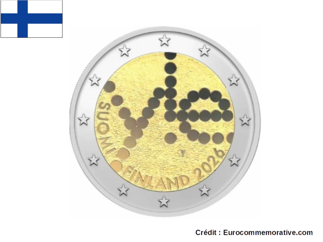 PREVENTE 2€ Euros Commémorative Finlande 2026 - 100 Ans Radio