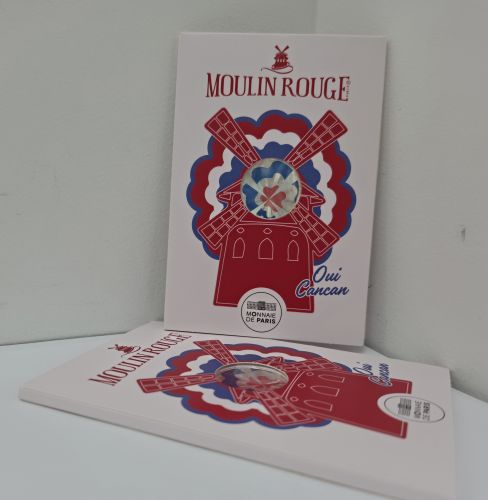 Cartelette 10€ France Argent Silver 333/1000 - Moulin Rouge Colorisée