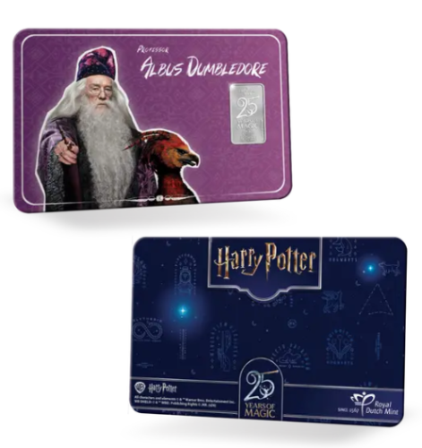 Coincard 1g SilverBar Pays-Bas 2026 - HARRY POTTER - Albus Dumbledore