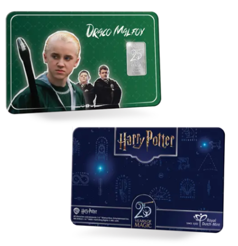 Coincard 1g SilverBar Pays-Bas 2026 - HARRY POTTER - Draco Malfoy