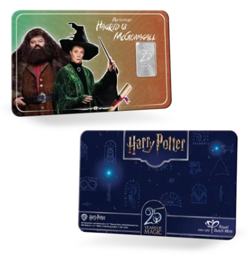 Coincard 1g SilverBar Pays-Bas 2026 - HARRY POTTER - Hagrid & McGonagall
