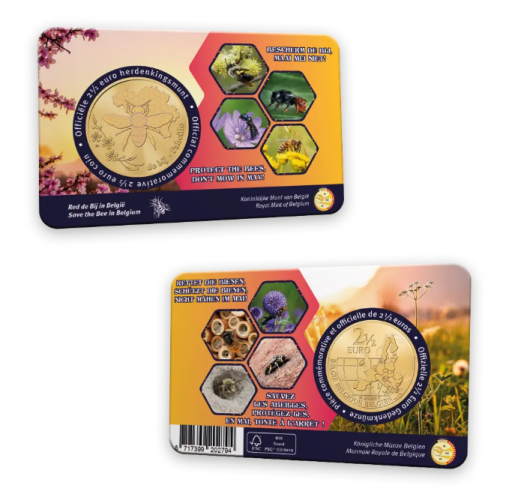 Coincard 2.5€ Euros Commemorative Belgique 2024 Abeilles / Bees Version NL