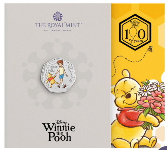 PREVENTE Coincard BU 0,5 Pound Royaume Uni 2026 Winnie Pooh Loyalty Colorisée