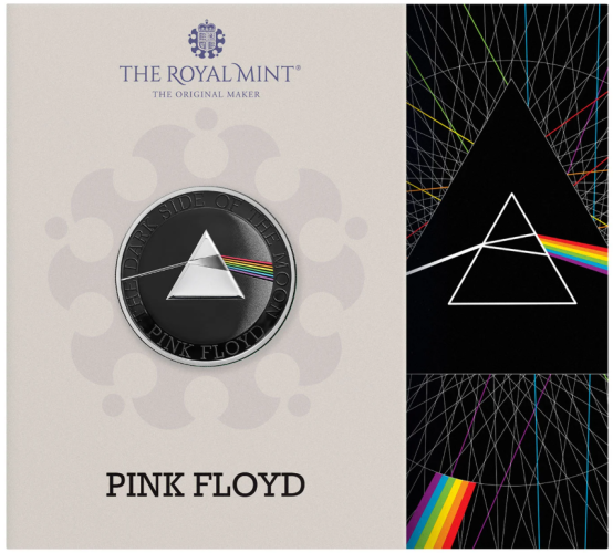 PREVENTE Coincard BU 5 Pound Royaume Uni 2026 Pink Floyd Colorisée