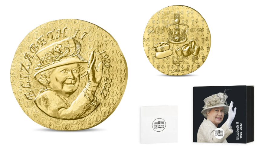 Coffret 200€ Euros Or Gold 999/1000 France 2026 - 100 Years Elisabeth II - 1 Oz