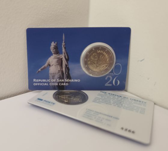 Coincard 2€ BU Saint Marin Nationale Statue Liberté 2026
