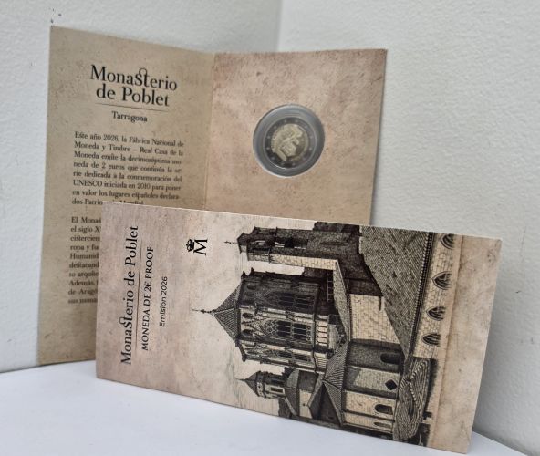 Coffret 2€ BE Proof Euros Commémorative Espagne 2026 Poblet
