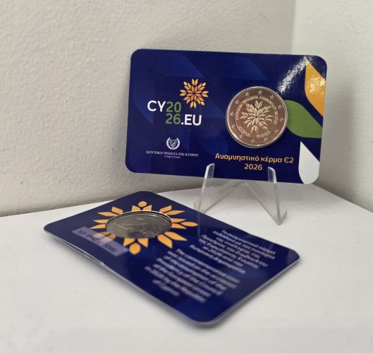 Coincard 2€ BU Commémorative Chypre 2026 Presidence Conseil
