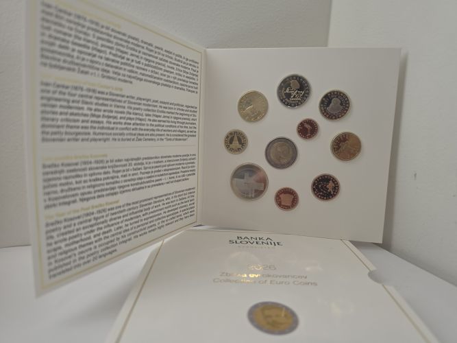 Coffret BE Proof Euros Slovénie 2026 - 8 pièces 1 Cent à 2€ + 2€ Com