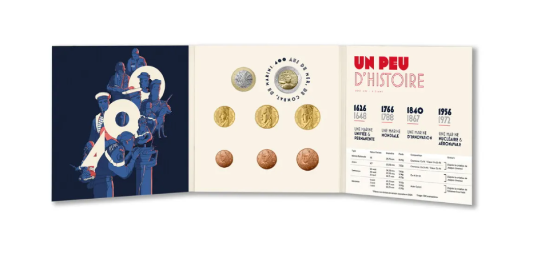 Coffret BU Euros France 2026 - Marine Nationale avec 2€ Commémorative