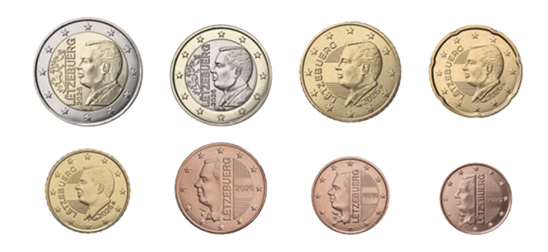 PREVENTE Serie Euros Luxembourg 2026 8 pièces 1 cent à 2€ NOUVELLES FACES !