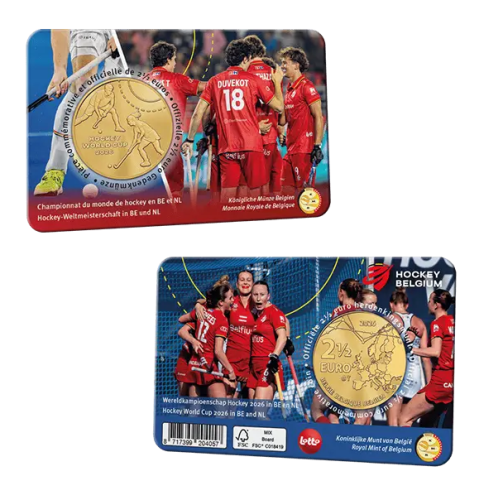 PREVENTE 2.5€ Euros Commémorative Belgique 2026 Hockey Version FR