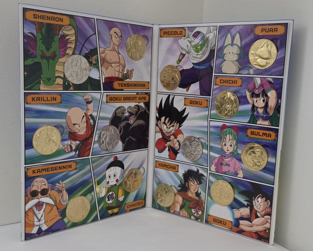 Serie complete 13 Mini Médailles 2026 Dragon Ball Z + Album